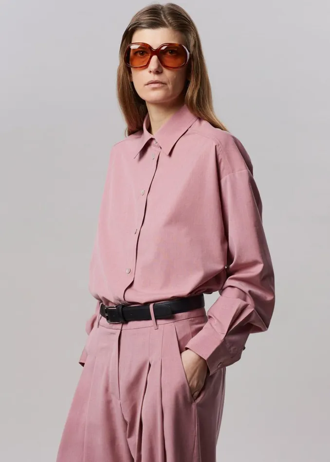 The Frankie Shop Gelso Shirt 8211 Rose Women Clothing