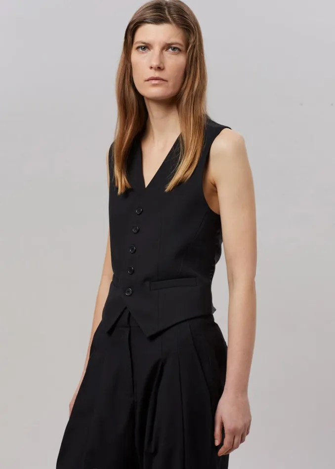 The Frankie Shop Gelso Waistcoat 8211 Black Women Outerwear