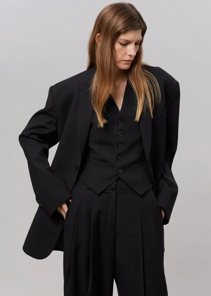 The Frankie Shop Gelso Waistcoat 8211 Black Women Outerwear