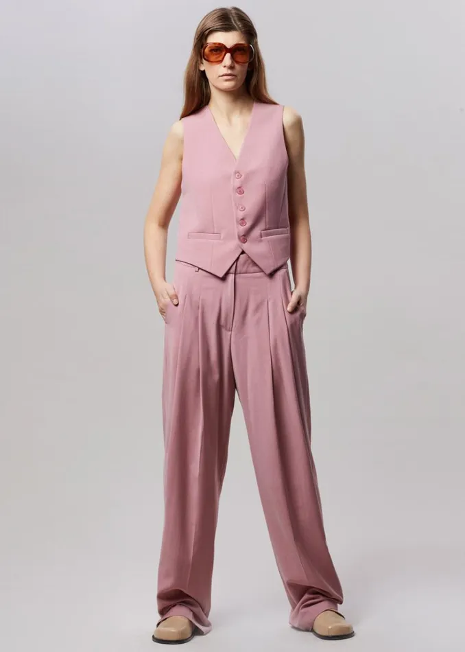 The Frankie Shop Gelso Waistcoat 8211 Rose Women Clothing