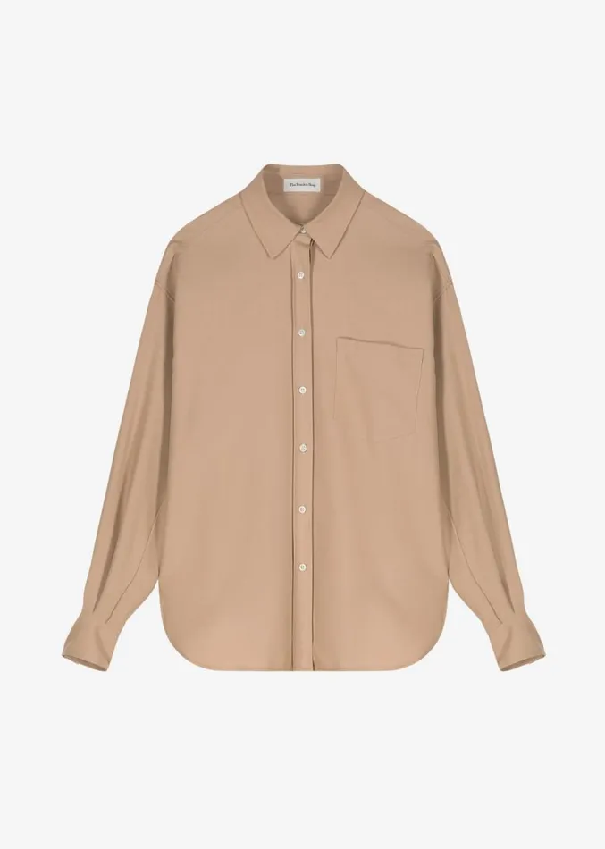 The Frankie Shop Georgia Twill Shirt 8211 Camel Women Tops