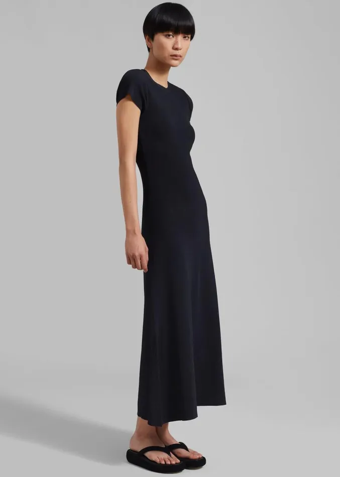 The Frankie Shop GESTUZ MonaGZ Open Back Dress 8211 Black Women Clothing
