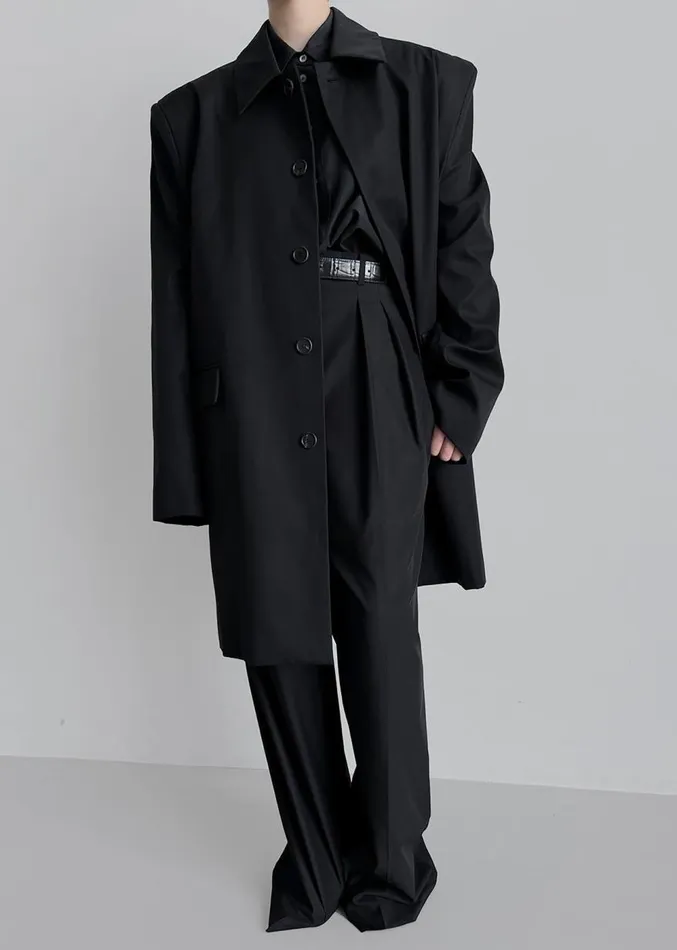 The Frankie Shop Ghent Padded Shoulder Trench 8211 Black Women Clothing