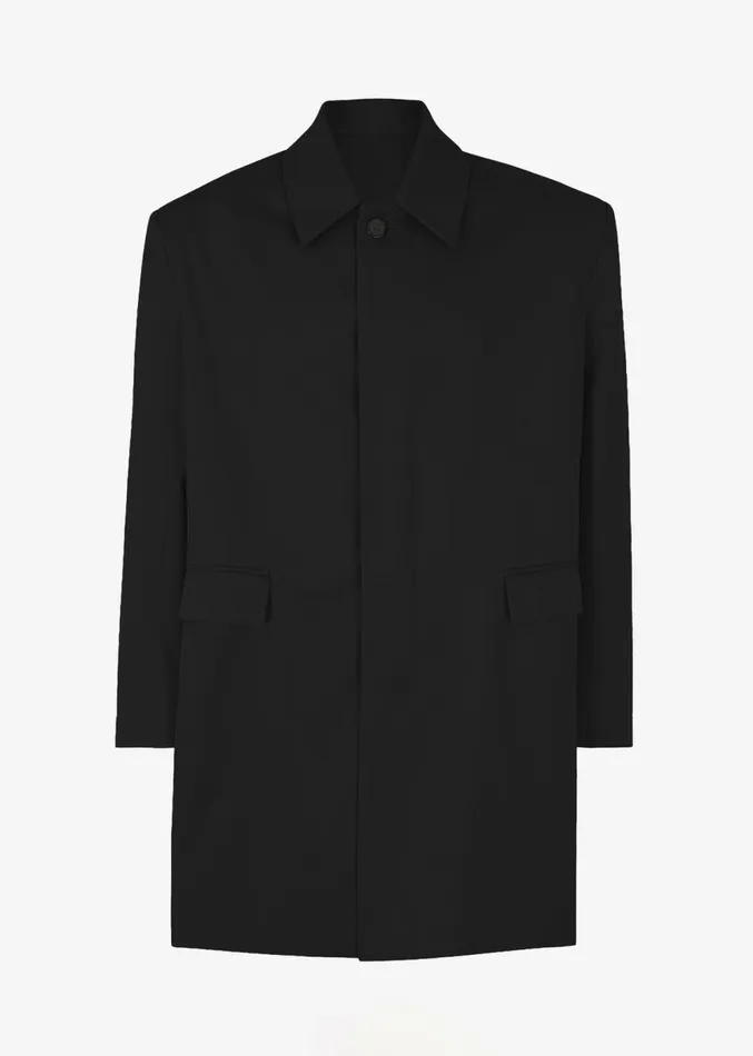 The Frankie Shop Ghent Padded Shoulder Trench 8211 Black Women Clothing