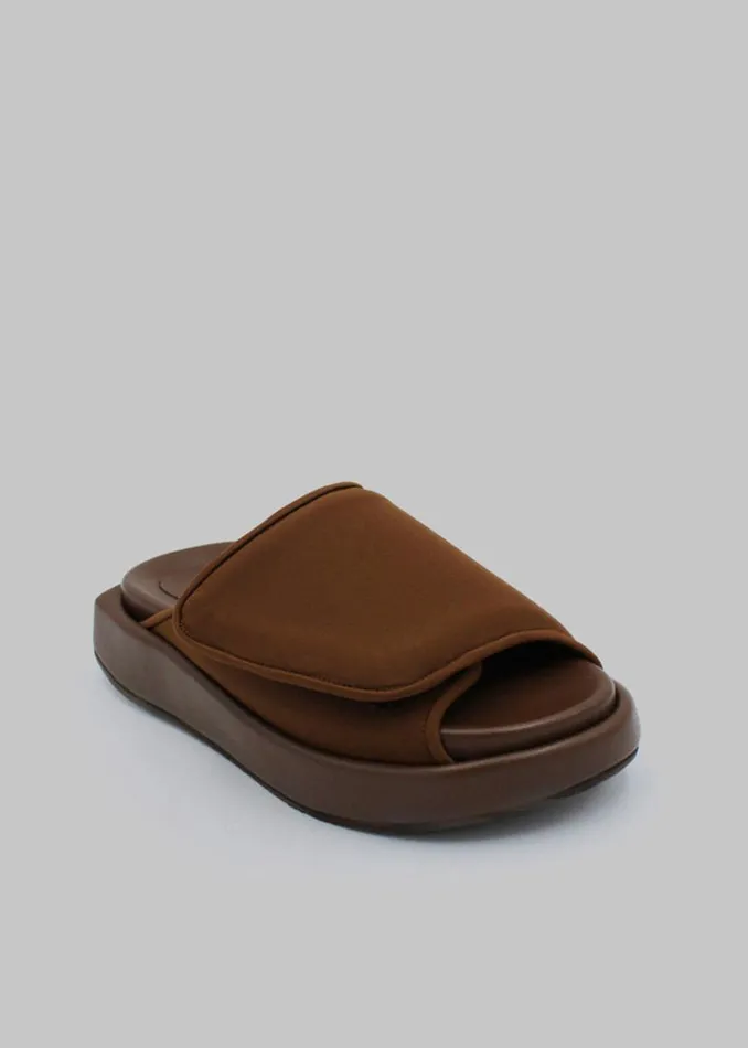 The Frankie Shop Gia Borghini Gia 1 Padded Slides 8211 Coffee Brown Women Shoes