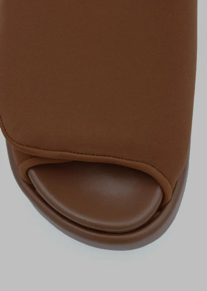 The Frankie Shop Gia Borghini Gia 1 Padded Slides 8211 Coffee Brown Women Shoes