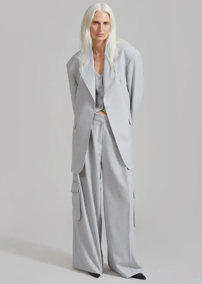 The Frankie Shop Gladys Blazer 8211 Grey Women Suits