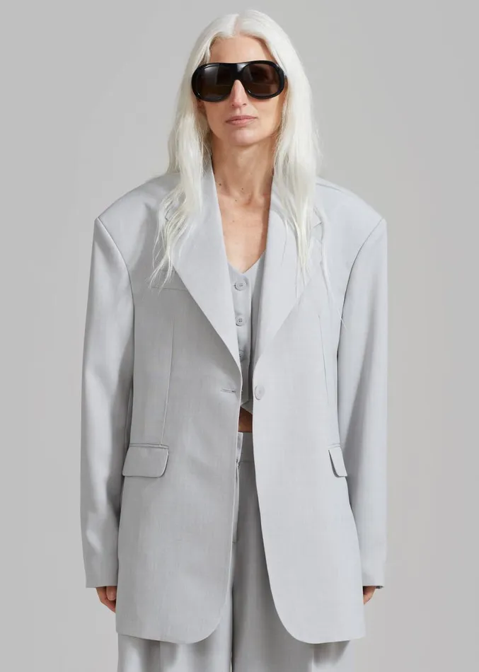 The Frankie Shop Gladys Blazer 8211 Grey Women Suits