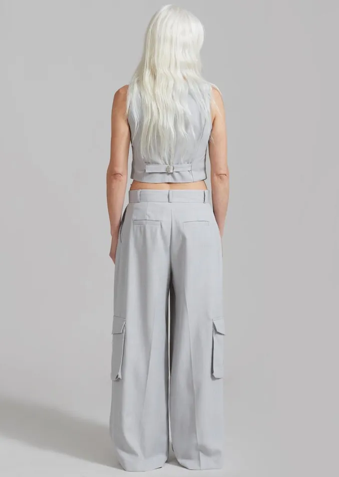The Frankie Shop Gladys Cargo Pants 8211 Grey Women Suits
