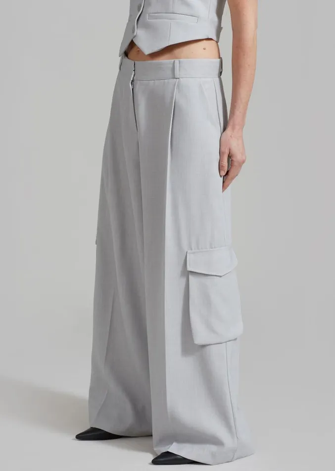 The Frankie Shop Gladys Cargo Pants 8211 Grey Women Suits