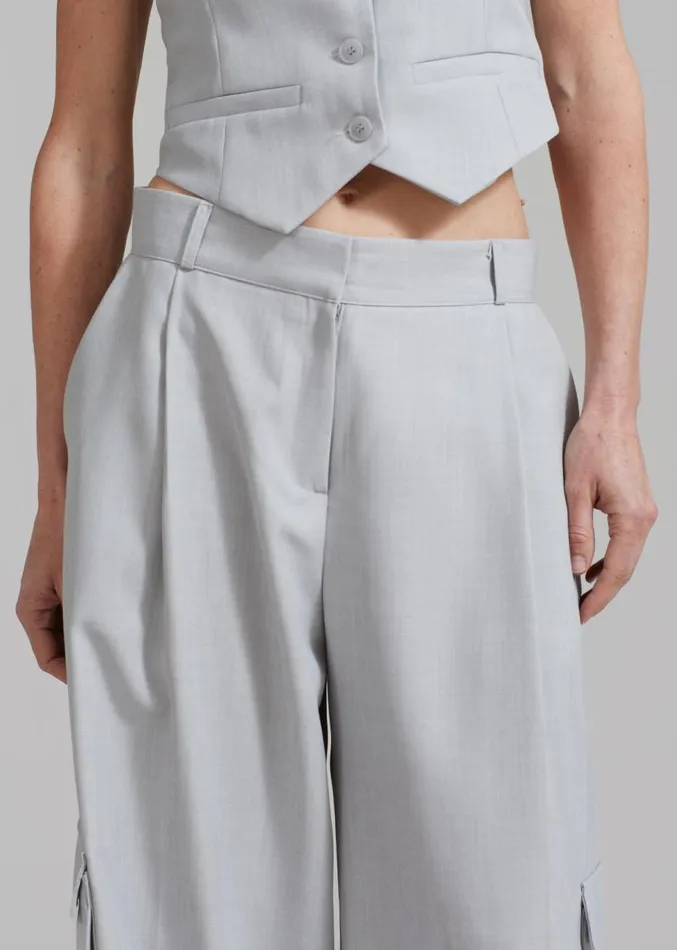 The Frankie Shop Gladys Cargo Pants 8211 Grey Women Suits