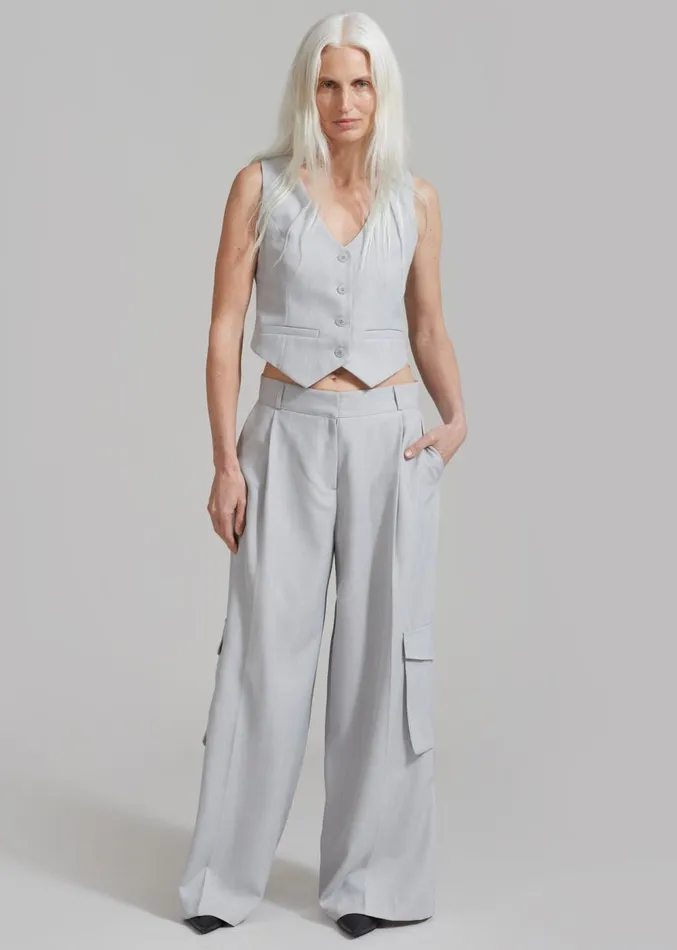 The Frankie Shop Gladys Cargo Pants 8211 Grey Women Suits