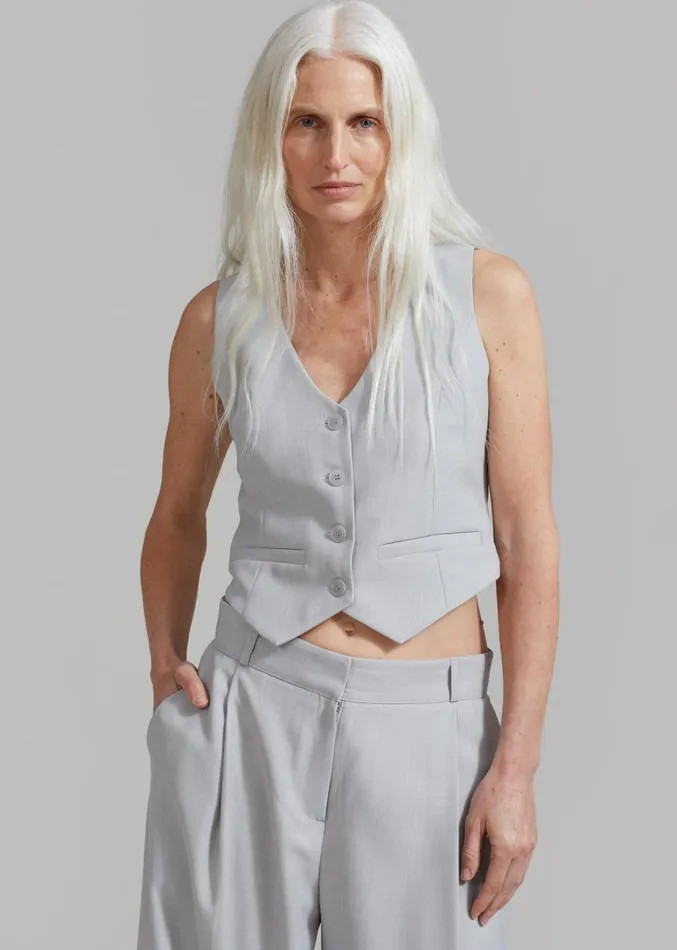 The Frankie Shop Gladys Vest 8211 Grey Women Suits