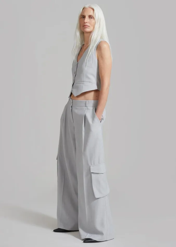The Frankie Shop Gladys Vest 8211 Grey Women Suits
