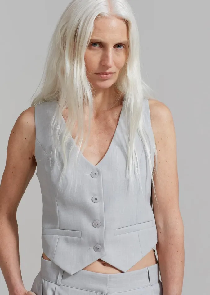 The Frankie Shop Gladys Vest 8211 Grey Women Suits