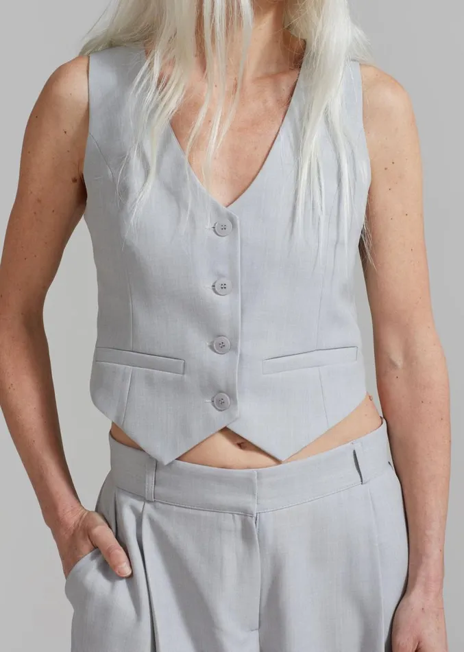 The Frankie Shop Gladys Vest 8211 Grey Women Suits
