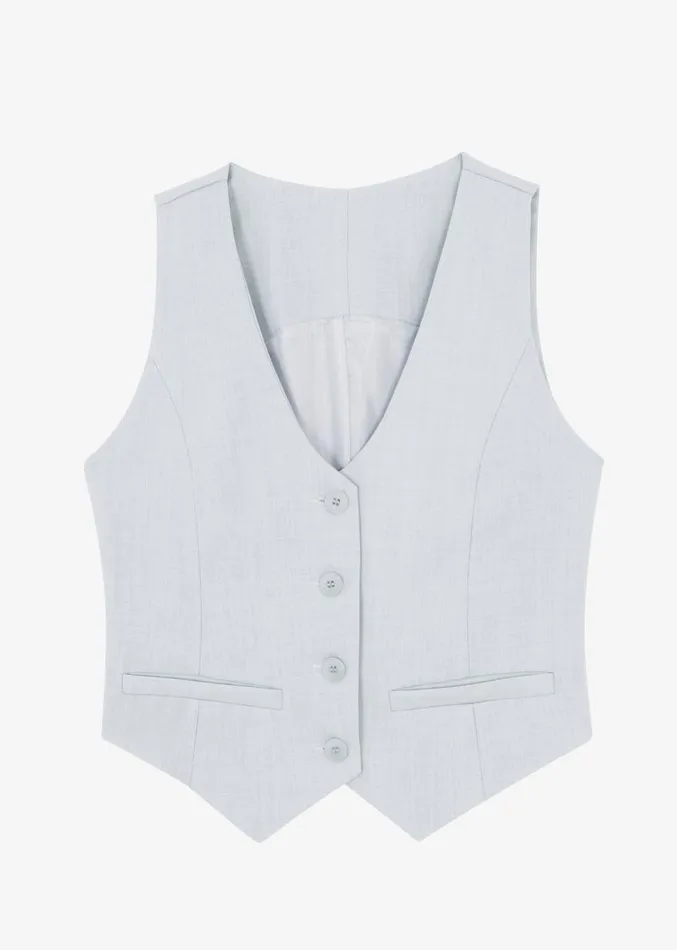 The Frankie Shop Gladys Vest 8211 Grey Women Suits