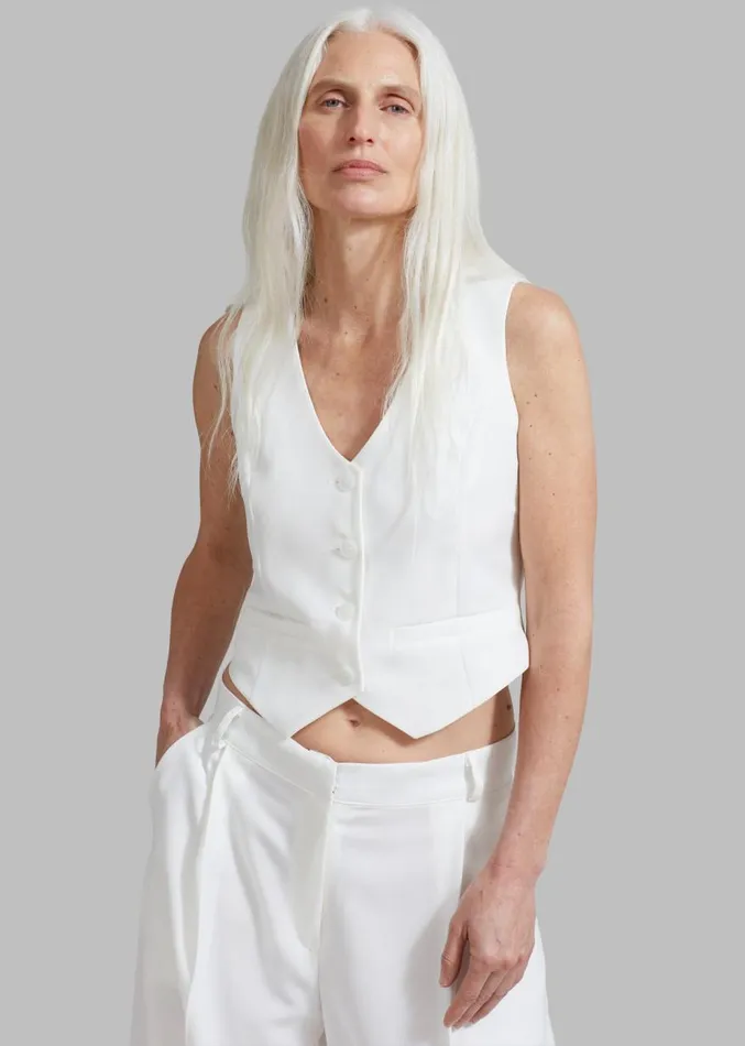 The Frankie Shop Gladys Vest 8211 White Women Suits