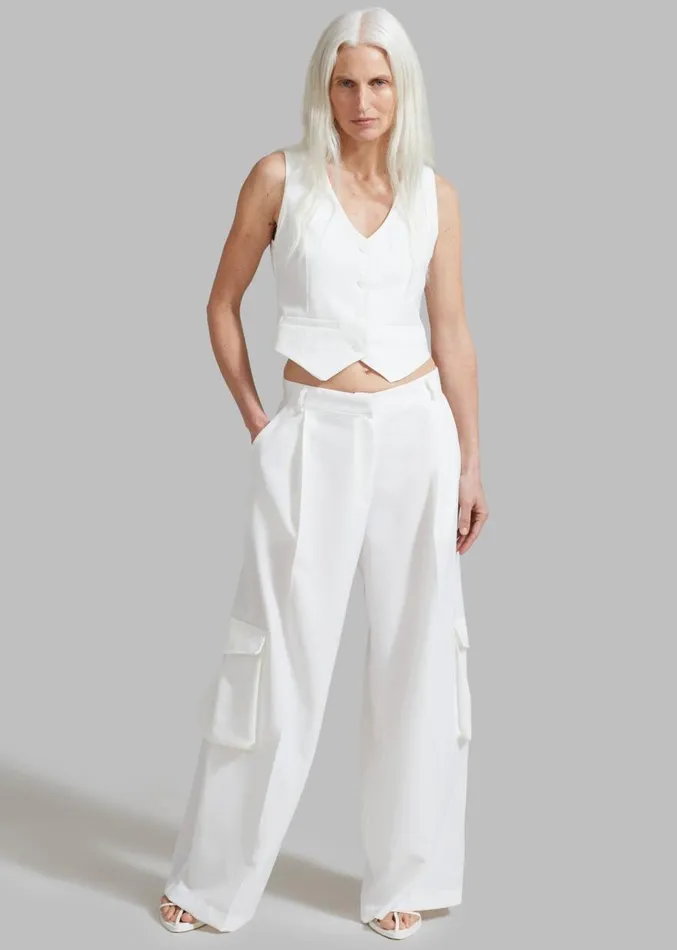 The Frankie Shop Gladys Vest 8211 White Women Suits