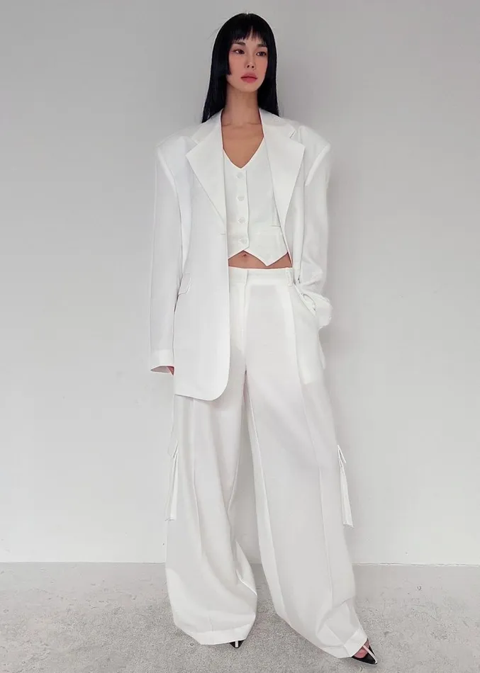 The Frankie Shop Gladys Vest 8211 White Women Suits