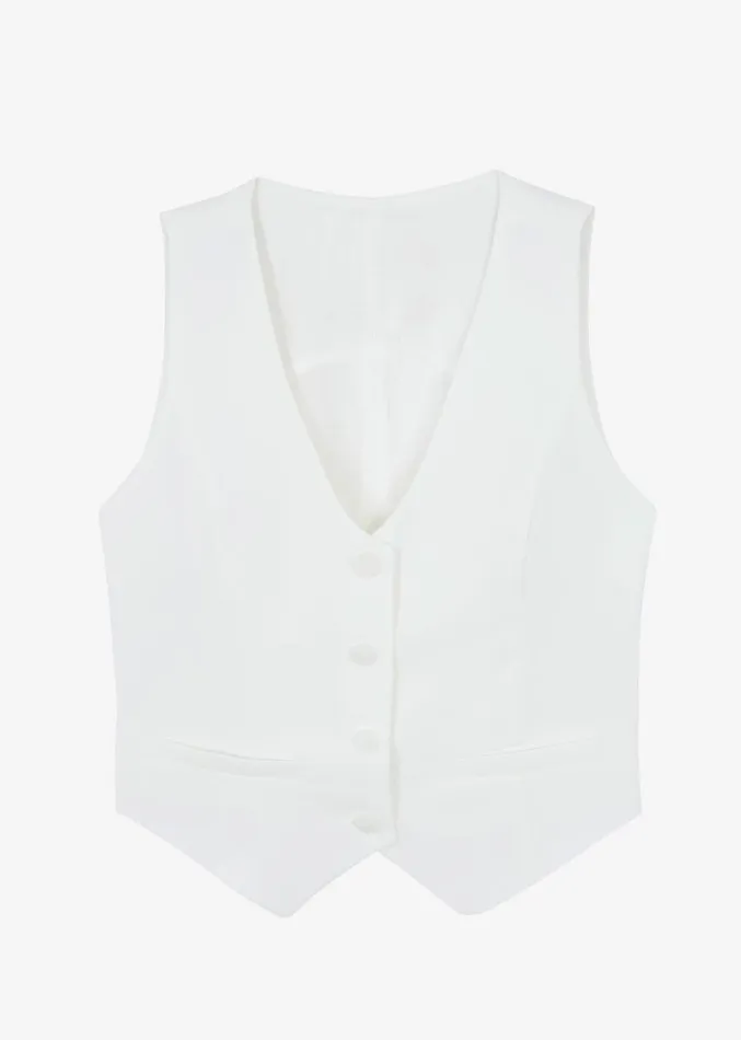 The Frankie Shop Gladys Vest 8211 White Women Suits