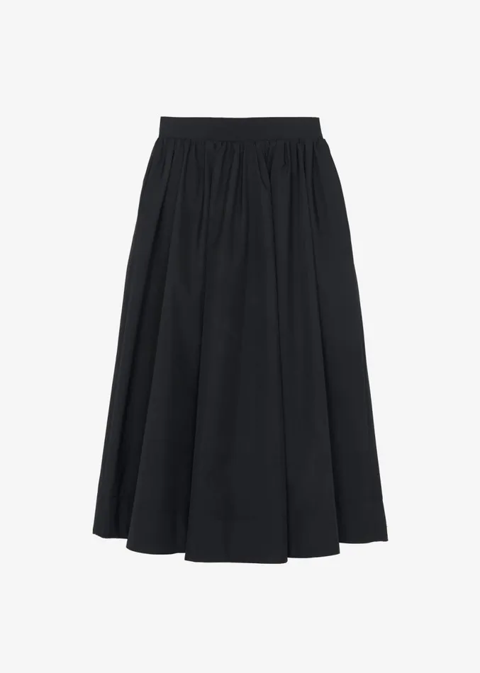 The Frankie Shop Grace Pleated Midi Skirt 8211 Black Women Clothing