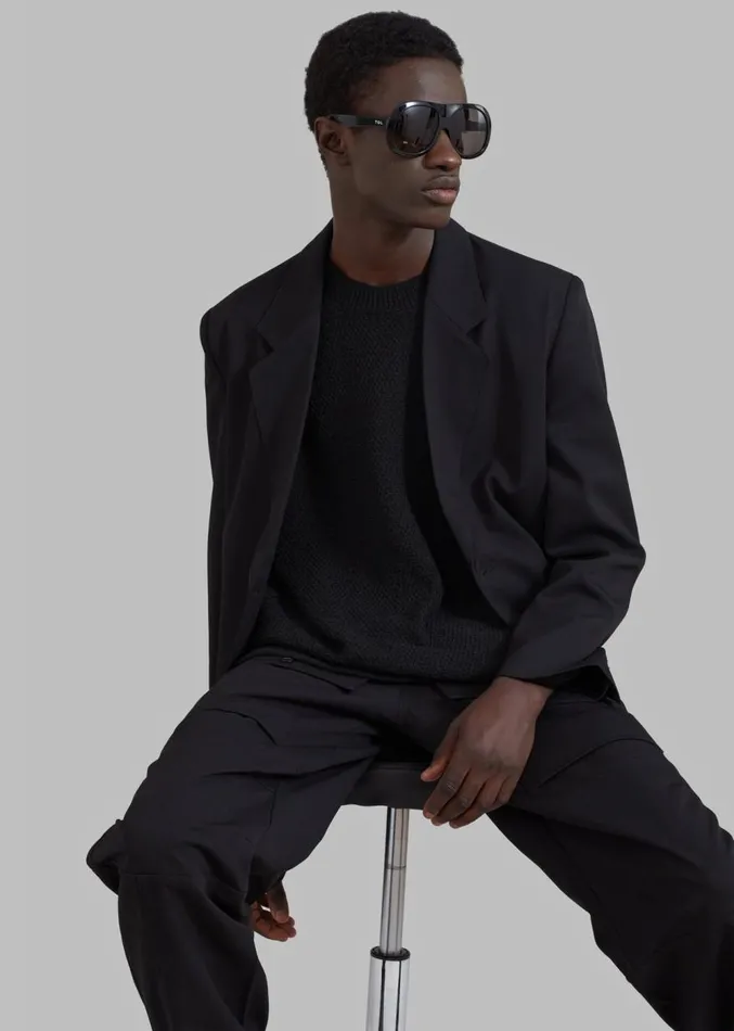 The Frankie Shop Grant Blazer 8211 Black Men Outerwear
