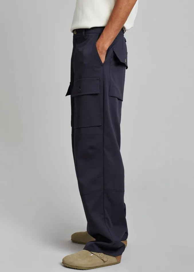 The Frankie Shop Grant Cargo Pants 8211 Navy Men Bottoms