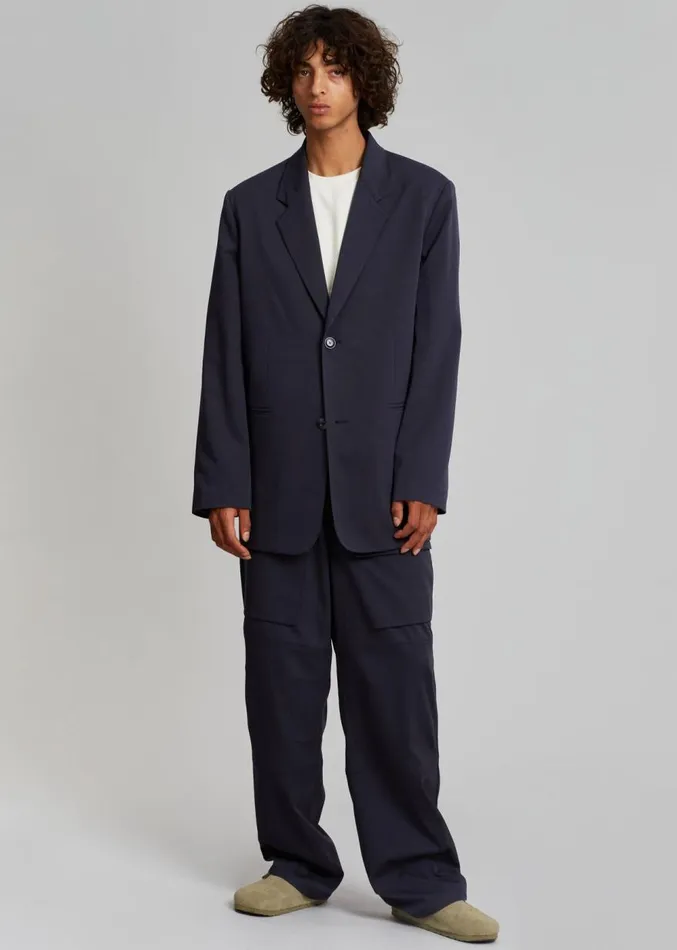 The Frankie Shop Grant Cargo Pants 8211 Navy Men Bottoms