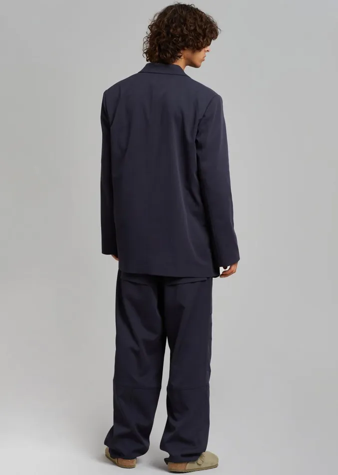 The Frankie Shop Grant Cargo Pants 8211 Navy Men Bottoms