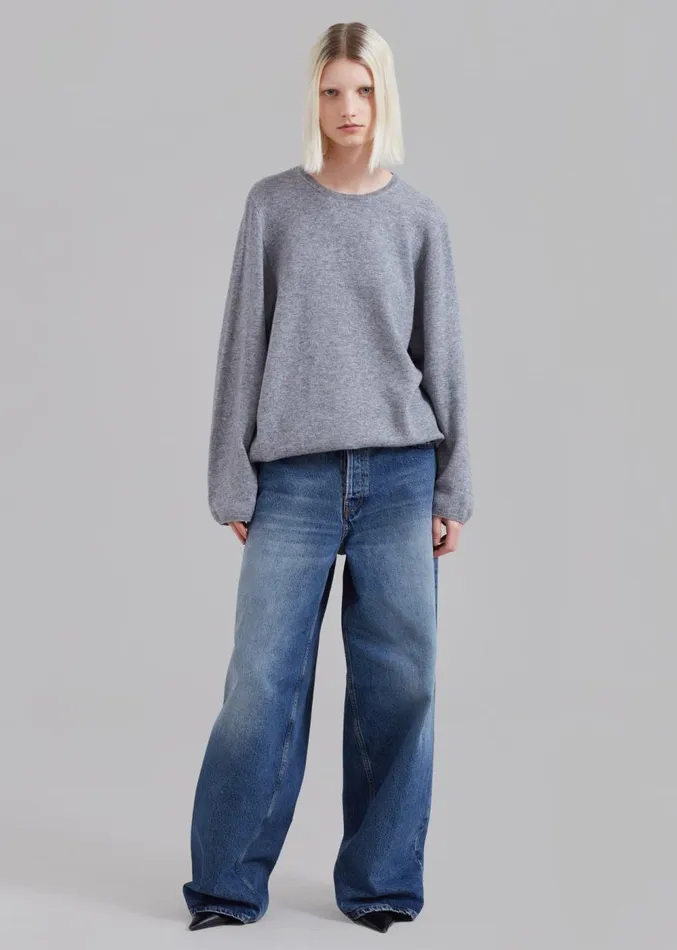 The Frankie Shop Haikure Bethany Pants 8211 Mid Blue Women Bottoms