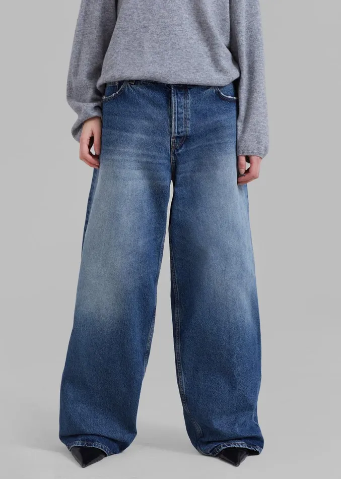 The Frankie Shop Haikure Bethany Pants 8211 Mid Blue Women Bottoms