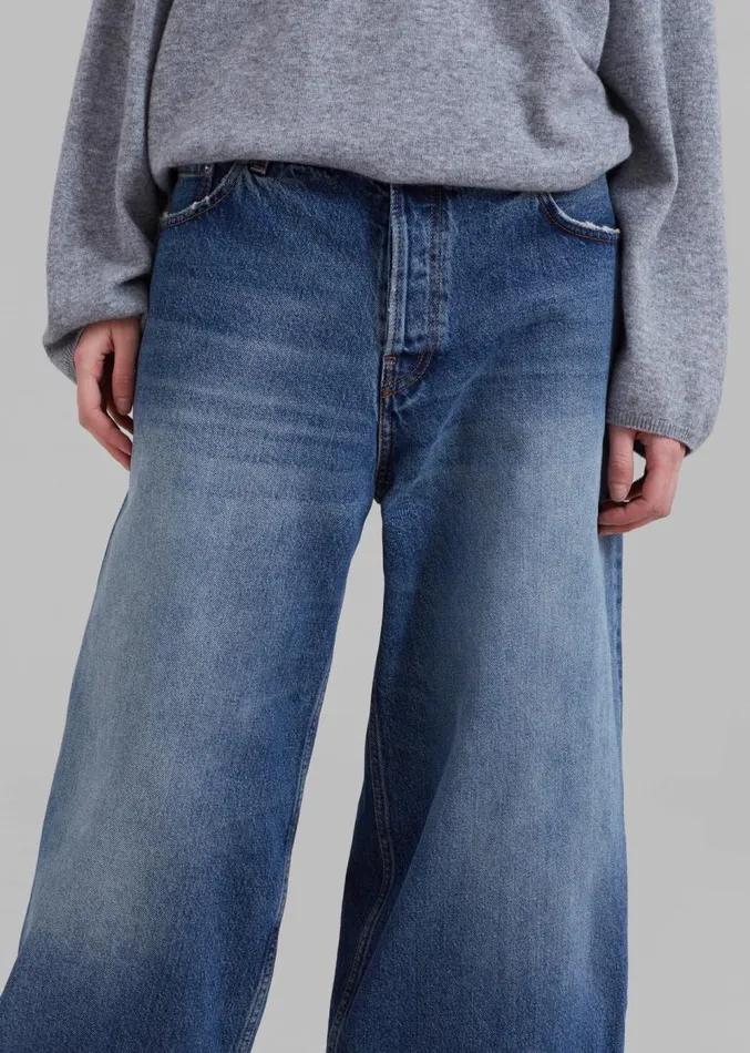 The Frankie Shop Haikure Bethany Pants 8211 Mid Blue Women Bottoms