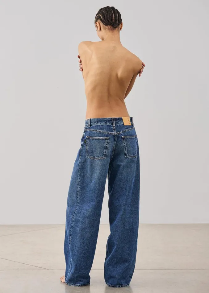 The Frankie Shop Haikure Bethany Pants 8211 Mid Blue Women Bottoms