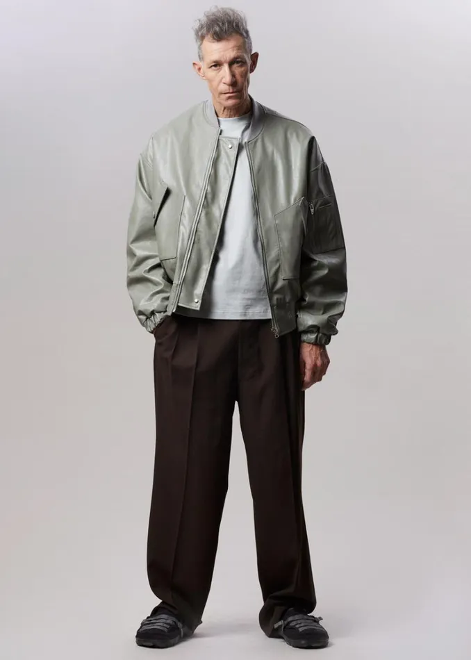 The Frankie Shop Hane Faux Leather Bomber 8211 Eucalyptus MenWomen Outerwear