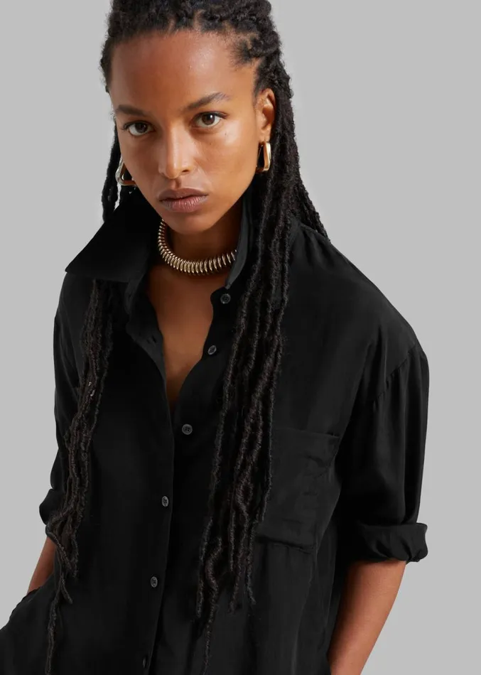 The Frankie Shop Haneul Shirt 8211 Black Women Tops