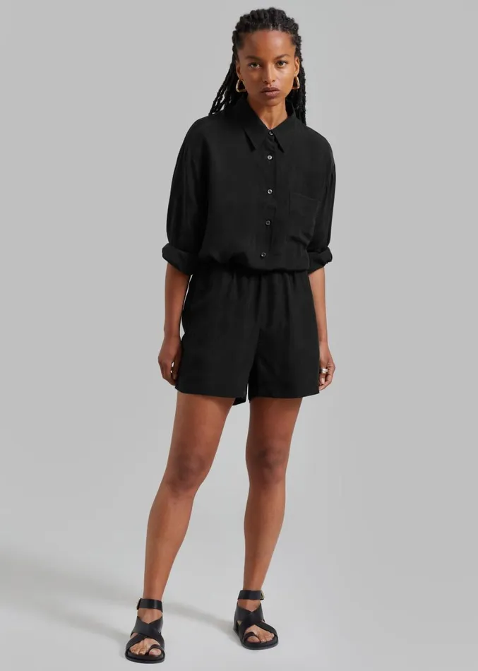 The Frankie Shop Haneul Shirt 8211 Black Women Tops