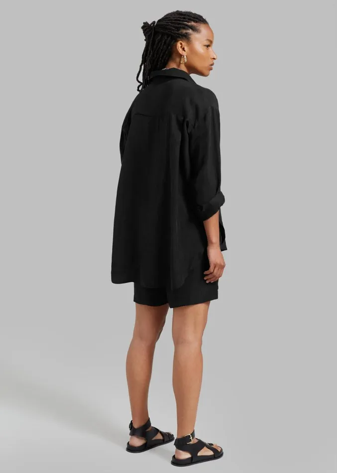 The Frankie Shop Haneul Shirt 8211 Black Women Tops