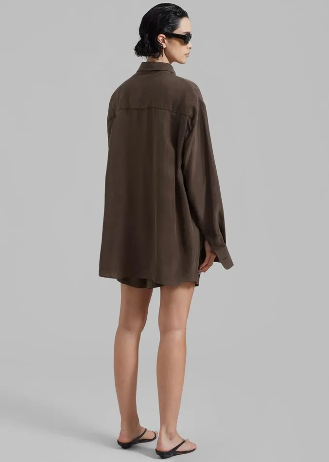 The Frankie Shop Haneul Shorts 8211 Brown Women Clothing