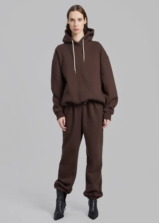 The Frankie Shop Hoops Hoodie 8211 Chocolate Plum WomenMen Loungewear