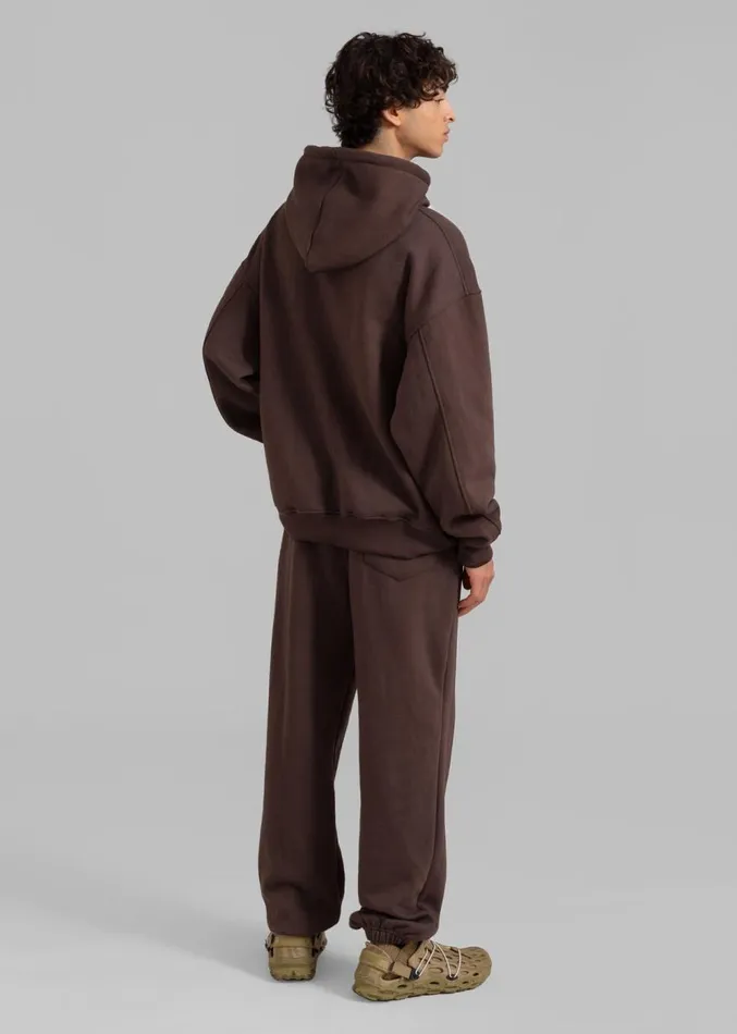 The Frankie Shop Hoops Hoodie 8211 Chocolate Plum WomenMen Loungewear