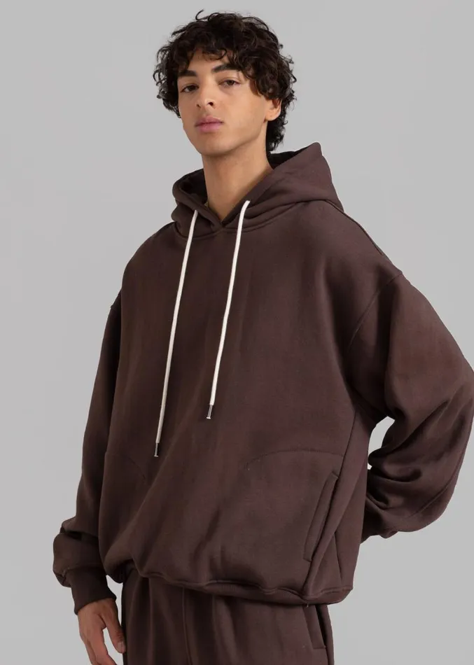 The Frankie Shop Hoops Hoodie 8211 Chocolate Plum WomenMen Loungewear