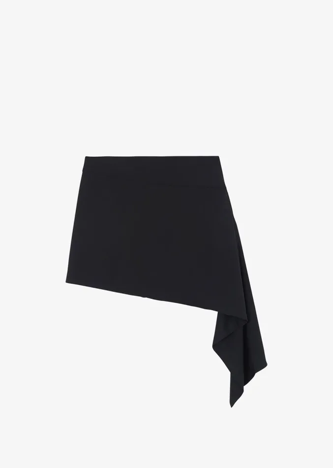 The Frankie Shop Iris Asymmetrical Mini Skirt 8211 Black Women Clothing