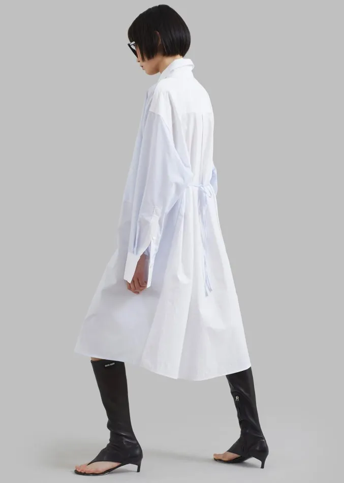 The Frankie Shop Ivy Contrast Cuff Shirt Dress 8211 Light Blue Stripe Women Dresses The Frankie Shop Ivy Contrast Cuff Shirt Dress 8211 Light Blue Stripe Women Dresses