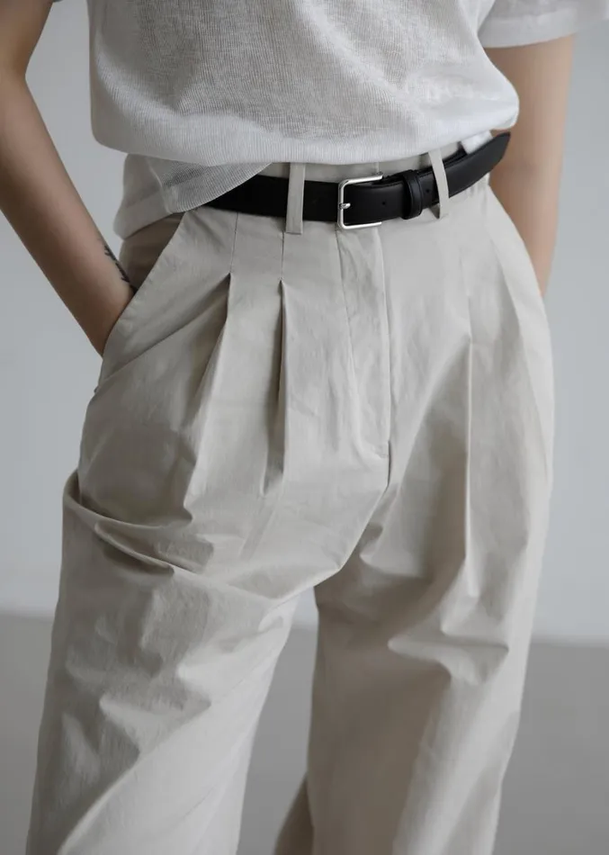 The Frankie Shop Jayden Wide Pants 8211 Taupe Women Clothing