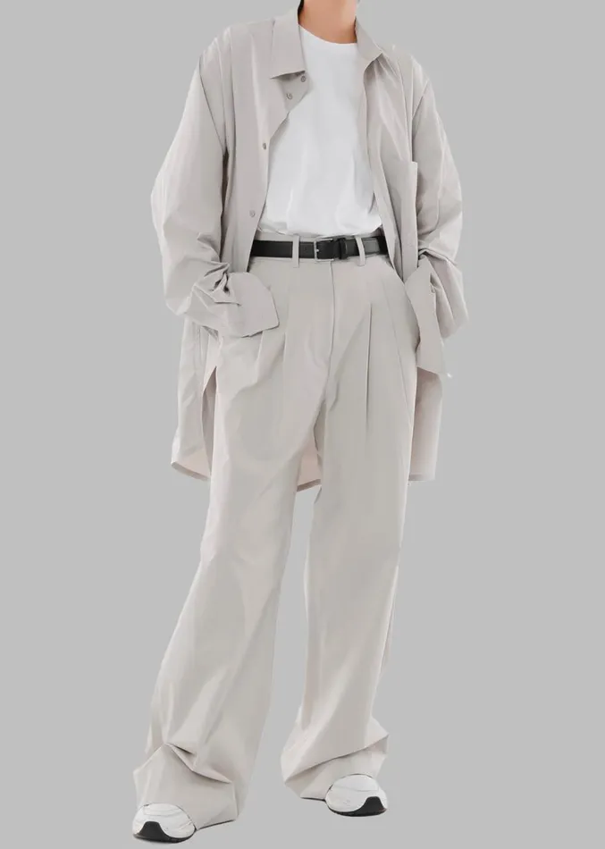 The Frankie Shop Jayden Wide Pants 8211 Taupe Women Clothing