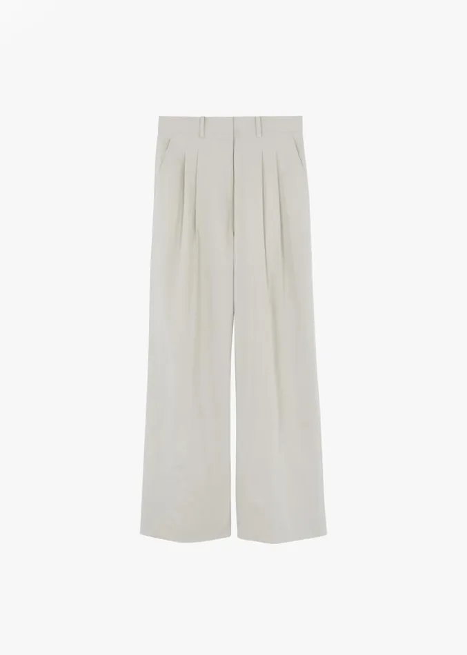 The Frankie Shop Jayden Wide Pants 8211 Taupe Women Clothing