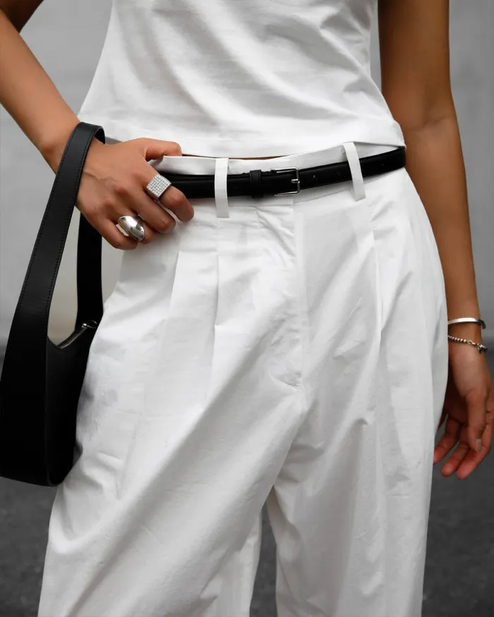 The Frankie Shop Jayden Wide Pants 8211 White Women Clothing