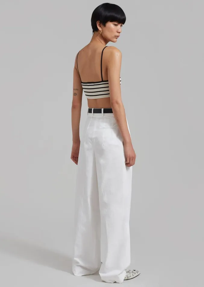 The Frankie Shop Jayden Wide Pants 8211 White Women Clothing