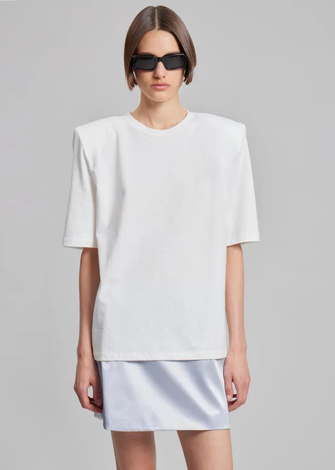 The Frankie Shop Jinan Silky Mini Skirt 8211 Silver Women Bottoms